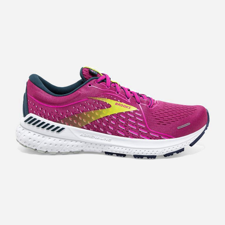 Brooks Adrenaline Gts 21 Womens Walking Shoes Ireland Raspberry/Pink/Sulphur (ISHW-35480)